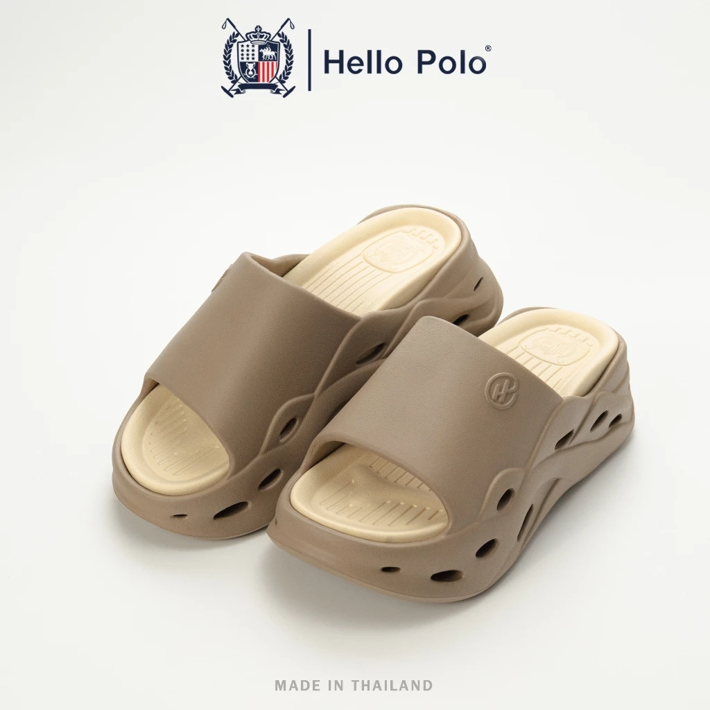 Hello Polo รองเท้าแตะผู้หญิง รองเท้าแฟชั่นผู้หญิง พื้นถอดล้างได้ พื้นหนา ทนต่อการสึกหรอ เบาสบาย วัสดุ EVA รุ่น HP8066