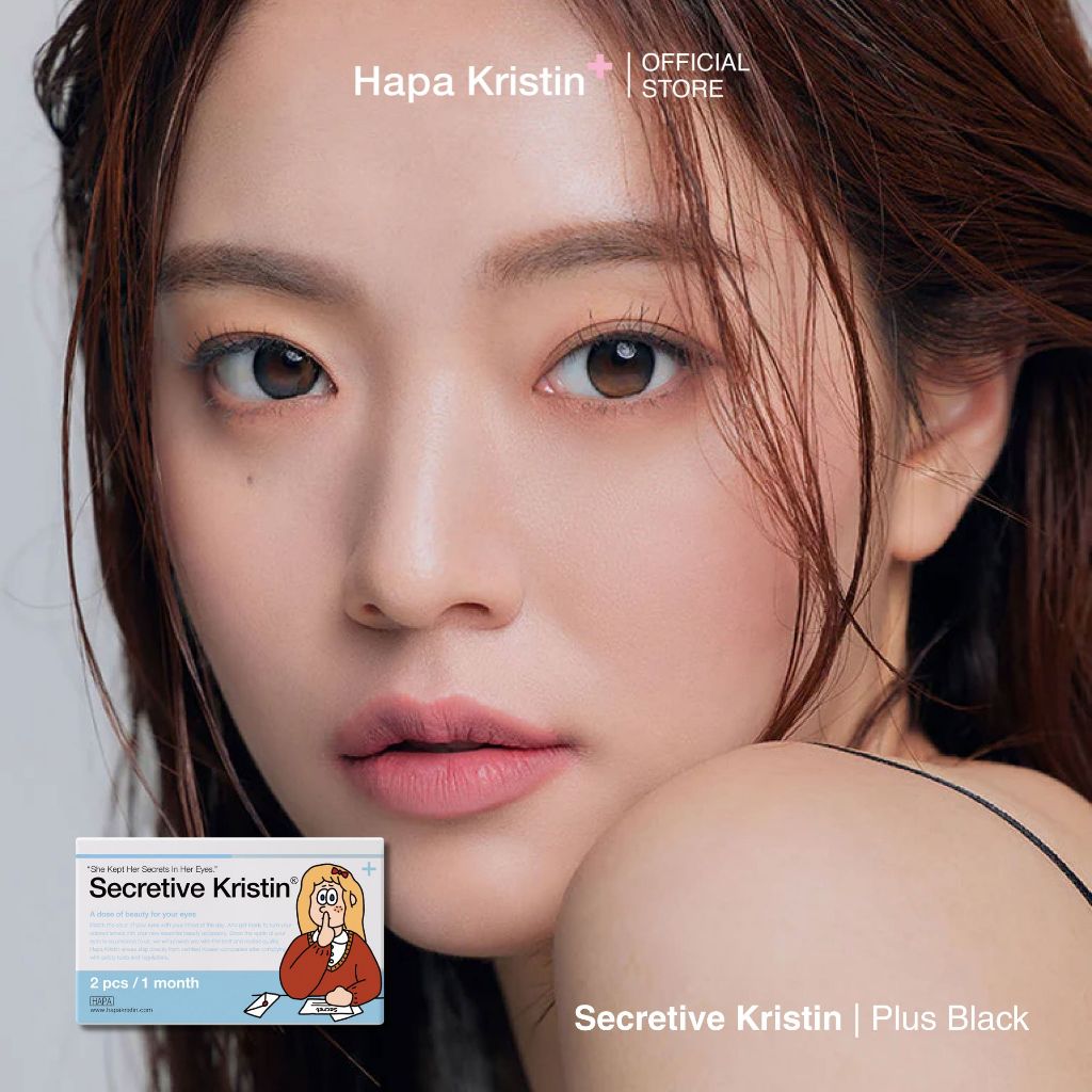 HapaKristin คอนแทคเลนส์ รายเดือน รุ่น Secretive Kristin (GDIA13.5) สี Black (2pcs/box) มีค่าสายตา Contact Lens ราคา ถูกที่สุด ดีลบีเคเค แกลเลอรีภาพที่ 7