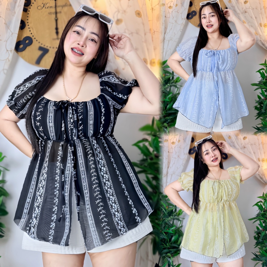 เสื้อสาวอวบ**ร้าน ต๋องปอแฟชั่น** อก34-46 ยาว 25  หน้าผ้า50  รอบแขน22  ผ้าโรซี่  รุ่น มิเกล ราคา ถูกที่สุด ดีลบีเคเค แกลเลอรีภาพที่ 2