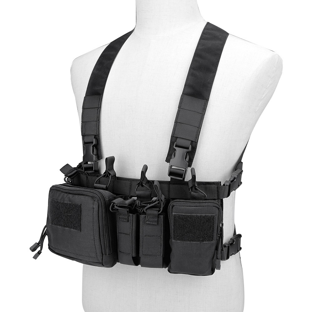 เสื้อเวส Molle Chest Rig เสื้อกั๊กยุทธวิธีทหาร สายโยงบ่า พร้อมกระเป๋า กลางแจ้ง กระเป๋าอุปกรณ์ล่าสัตว์