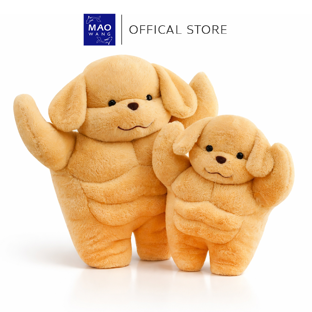 ตุ๊กตาหมานักกล้าม ดีไซน์แปลกใหม่ สุดน่ารัก นุ่มนิ่ม น่ากอด ตุ๊กตาหุ่นล่ำบึก 35 / 50 ซม.