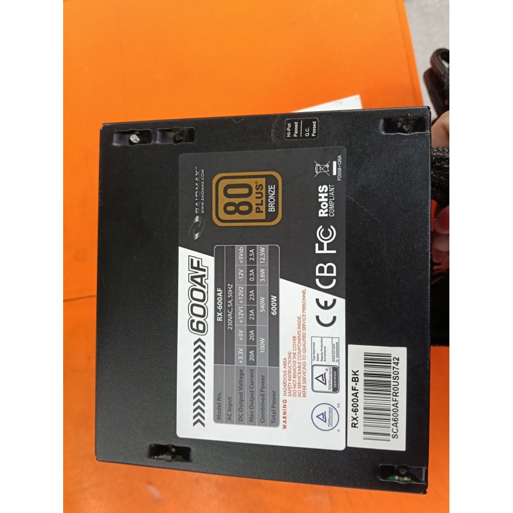 PSU Raidmax/600AF/80+PLUS