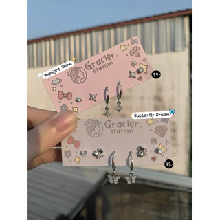💐✨ ต่างหูเซ็ต 6 ชิ้น ; ห่วง+ก้าน