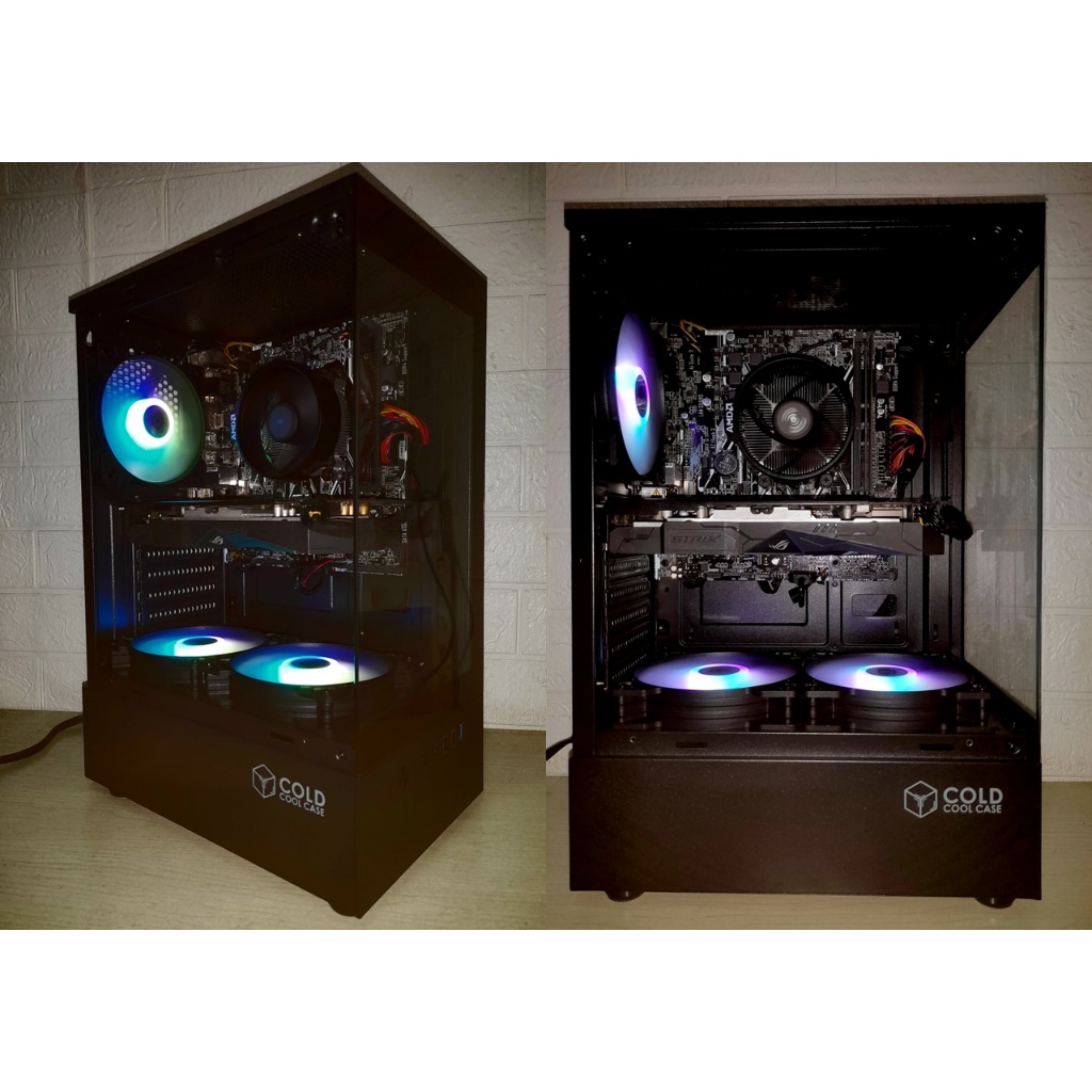 💥 Com เล่นเกมส์ ทำงาน กราฟิก 3D 💥 CPU RYZEN5 1600 + RX 580 OC 4 GB + RAM 16 GB + M.2 250 GB 💥