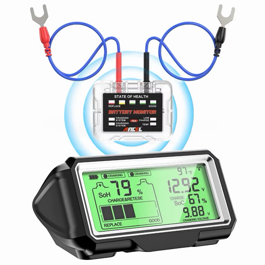 Ancel BM200 PRO 12V (ของใหม่) เครื่องทดสอบแบตเตอรี่ หน้าจอ LED ดูSOH SOC สำหรับรถยนต์ มอเตอร์ไซค์