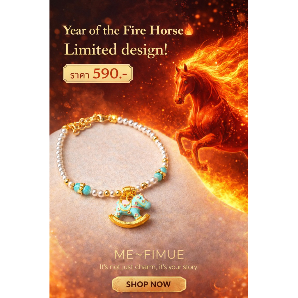 Limited Horse Charm Bracelet 🐎 | Korean Pastel ME~FIMUE
