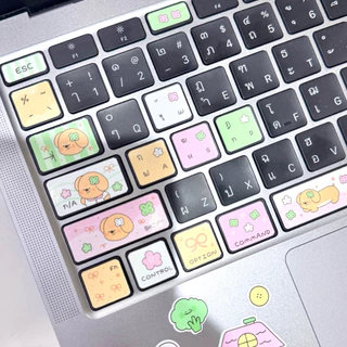 ZUPiE Keyboard Sticker สติกเกอร์ติดคีย์บอร์ด ติดแป้นพิมพ์โน๊ตบุ๊ค 💻✨