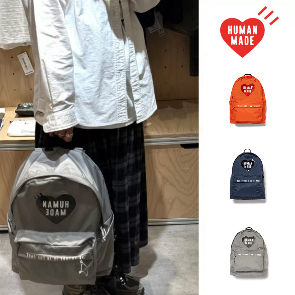『 Bags🇯🇵 』HUMAN MADE DAYNEY กระเป๋าสะพายคู่ผู้ชายและผู้หญิงไนลอน Oxford ผ้ากระเป๋าเป้สะพายหลัง