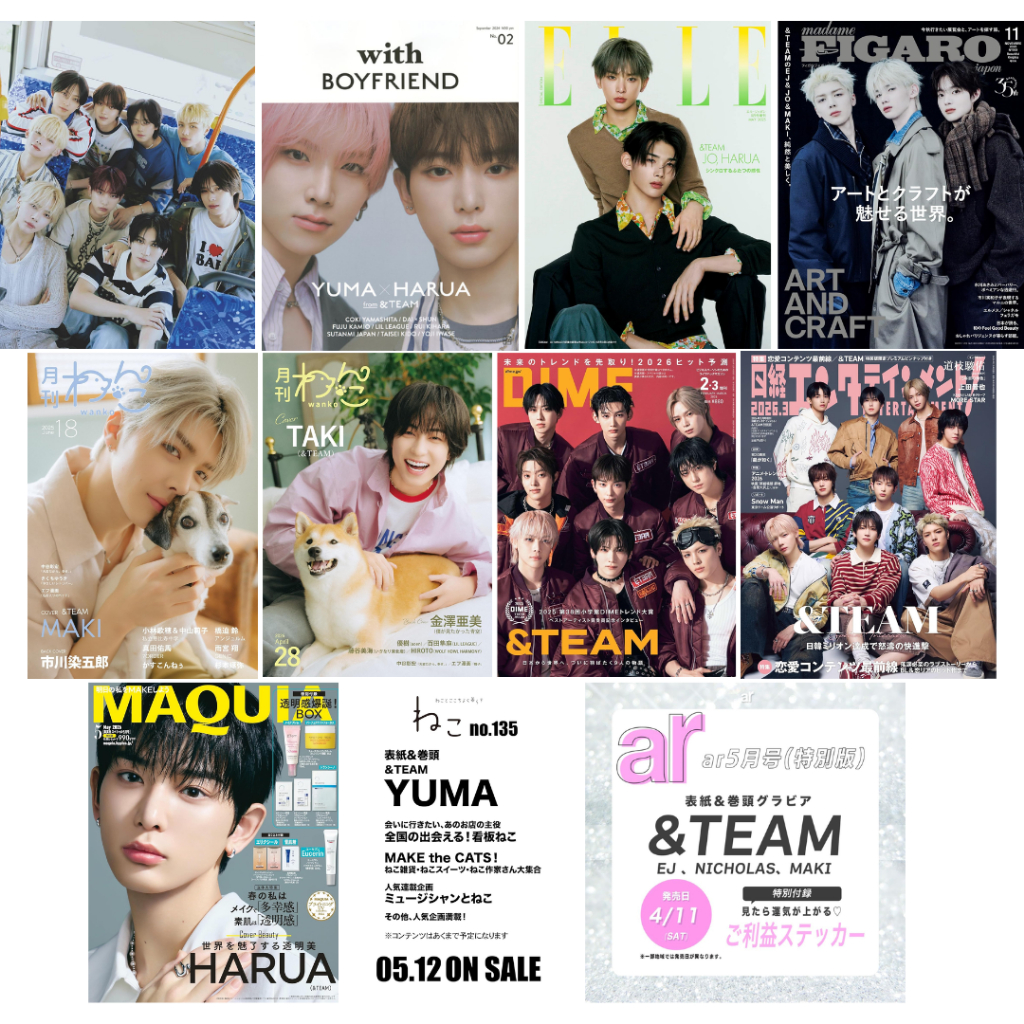 Brand-New Japan Magazine &TEAM Cover Selection Various Issues (11 Types) CanCam MAQUIA FIGARO DIME N