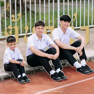 (มีบิลเบิก)กางเกงสแลคขายาว "สีดำ" มีกระเป๋าหลัง ผ้าโซล่อน/ผ้าลีวาย ตราRN กางเกงนักเรียนขายาว