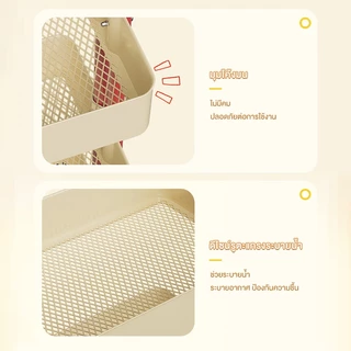 REX ชั้นวางของอเนกประสงค์ เหล็กคาร์บอน พร้อมล้อและมือจับ เคลื่อนย้ายสะดวก ใช้ได้ทั้งห้องครัวและห้องน้ำ