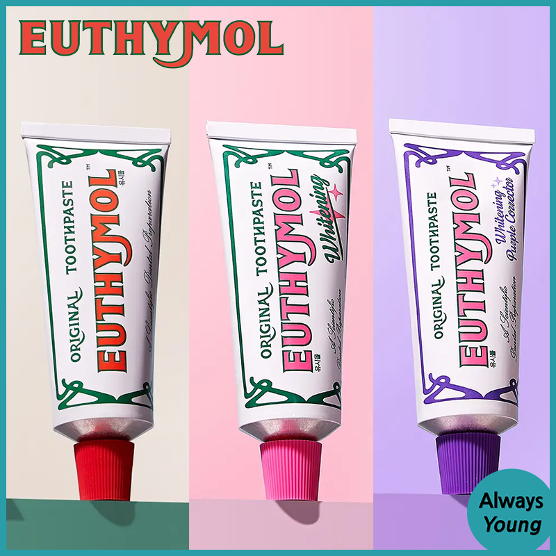 ✨ EUTHYMOL Toothpaste 106g ยาสีฟัน Original / Whitening / Purple