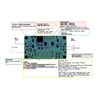 LM2596 DC-DC Adjustable Buck Converter step down ตัวควบคุมแรงดันไฟฟ้า แบบปรับได้ พร้อมโวลต์มิเตอร์ LED TOOLIXClick to Co