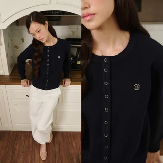 CHUUCHOP - Gummy Cardigan คาดิแกนแขนยาว แต่งกระดุมยาว(C8365)