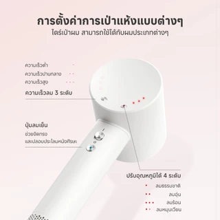 Simplus Plasma High Speed Dryer Hyper 2 เครื่องเป่าผม อุณหภูมิคงที่ใช้ในบ้าน ไอออนลบ 200 ล้านดูแลเส้นผม มี CFJH010