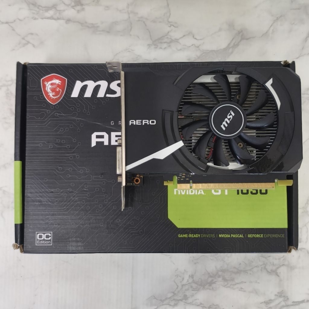 MSI GTX 1030 2G DDR5  มือสอง ไม่ต่อไฟเพิ่ม