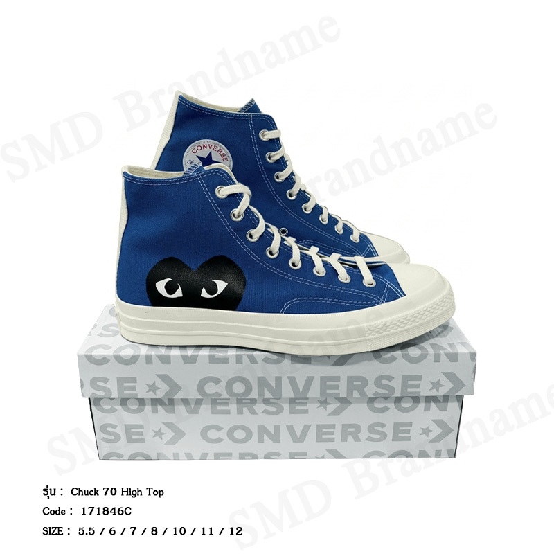 Play Comme des Garçons x Converse รองเท้าผ้าใบ รุ่น Chuck 70 High Top Code: 171846C