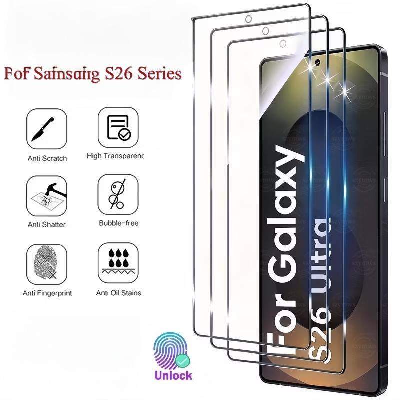 ฟิล์มกระจกนิรภัย สำหรับ Samsung S26 S26Plus S26Ultra ฟิล์มป้องกันหน้าจอ กันรอย กันฝุ่น พร้อมส่ง