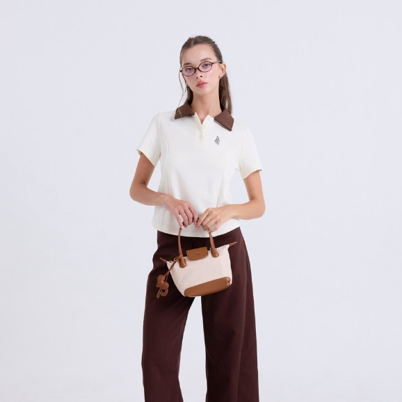 PREM เสื้อโปโล ทูโทนเปรม ผ้าคอตตอน #566