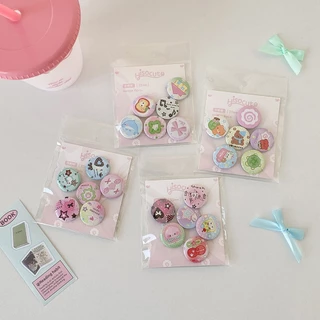 พร้อมส่ง🇹🇭 J003 เข็มกลัด 6 ชิ้น/ 1 แพ๊ค ขนาด 2.5 เซนติเมตร ขนาดเล็ก เข็มกลัดการ์ตูน ติดกระเป๋า ที่ติด