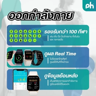 PureHealth Life Hr6 nano หน้าจอ amoled รับสายโทรออก พร้อมระบบ SOS