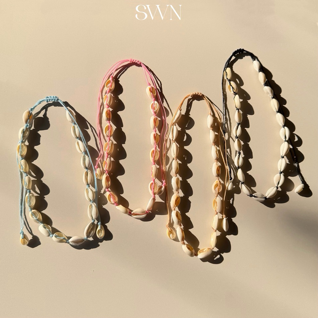 (พร้อมส่ง) สร้อยคอหอย เชือกถัก เชือกเทียน (แฮนด์เมด) – โปรปัง