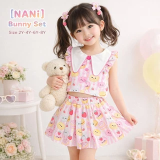 NANi : Bunny Set01 ชุดเซ็ตแฟชั่นเด็กผู้หญิง size 1-8ปี ผ้าไหมอิตาลีพรีเมียม สีสันสดใส สำหรับวันสบายๆ