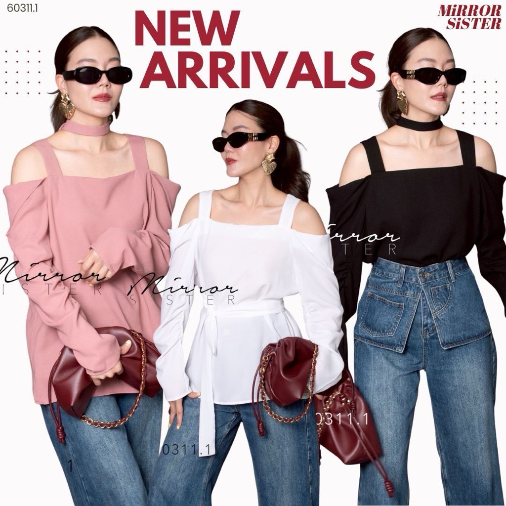 ••MiRROR SiSTER‘s PREPPY Shoulder off TOP••