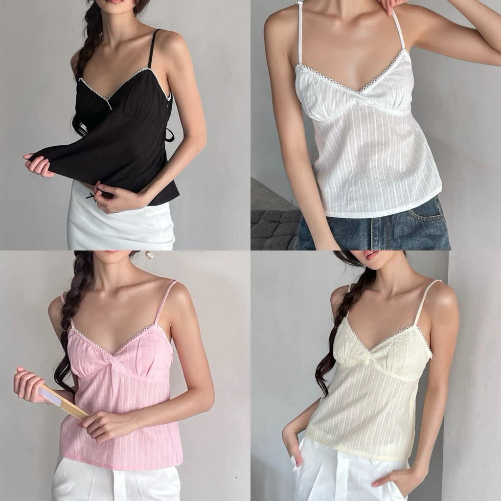 (ไม่ผลิตเพิ่ม)BEMYCHICเสื้อสายเดี่ยวปรับสายรุ่นBenny