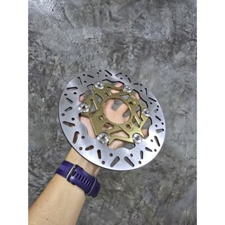 จานหน้าเวฟขนาด220มิลหมุดเลสสีน้ำตาลโชบิ