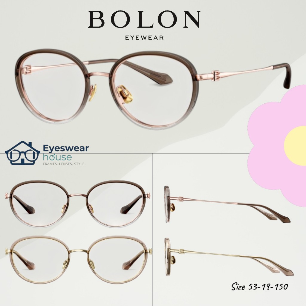 กรอบแว่นตา BOLON (BA6065) พร้อมเลนส์สายตา