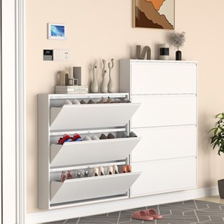 ตู้รองเท้าติดผนัง ตู้เก็บรองเท้าเหล็กทนทาน ประหยัดพื้นที่ ลิ…