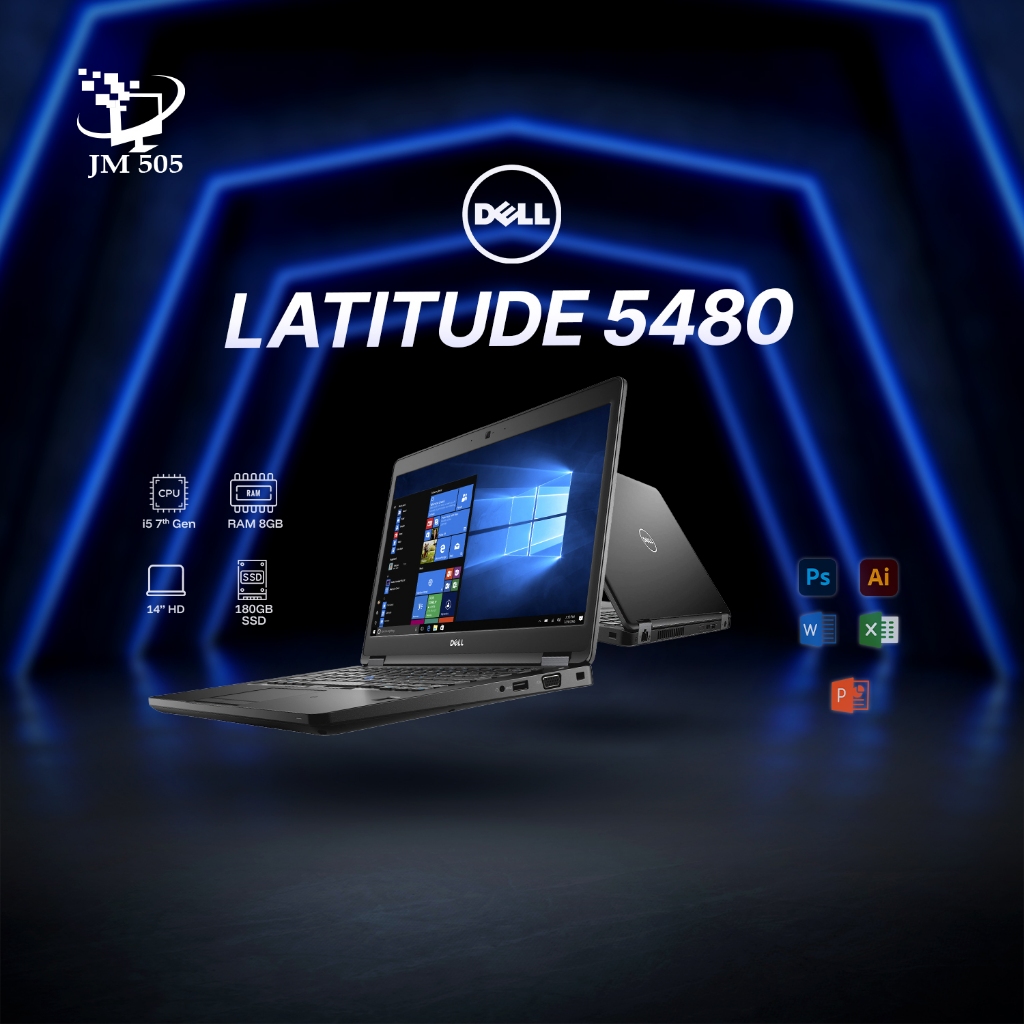 [2nd Hand] Dell Latitude 5480 — Core i5-7th Gen / 8GB / 180GB SSD / 14” HD