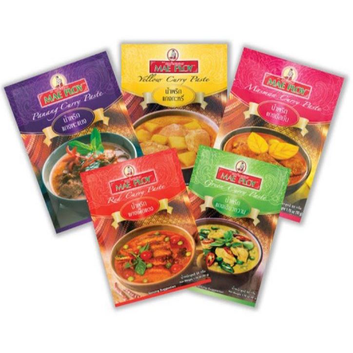 แม่พลอย พริกแกงสำเร็จรูป สูตรต้นตำรับดั้งเดิมแท้ๆ มี 5 รสชาติให้เลือก
