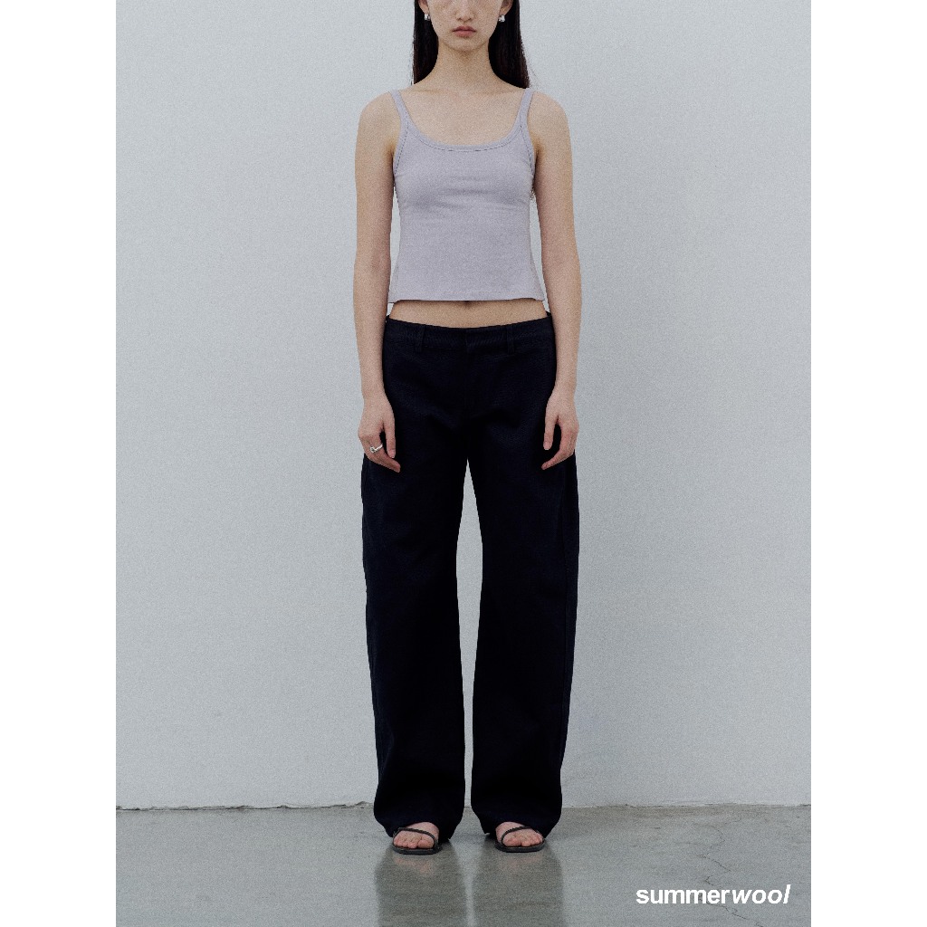 SUMMERWOOL – Amie Pant: Black Low-Rise Trousers กางเกงเอวต่ำ สีดำ