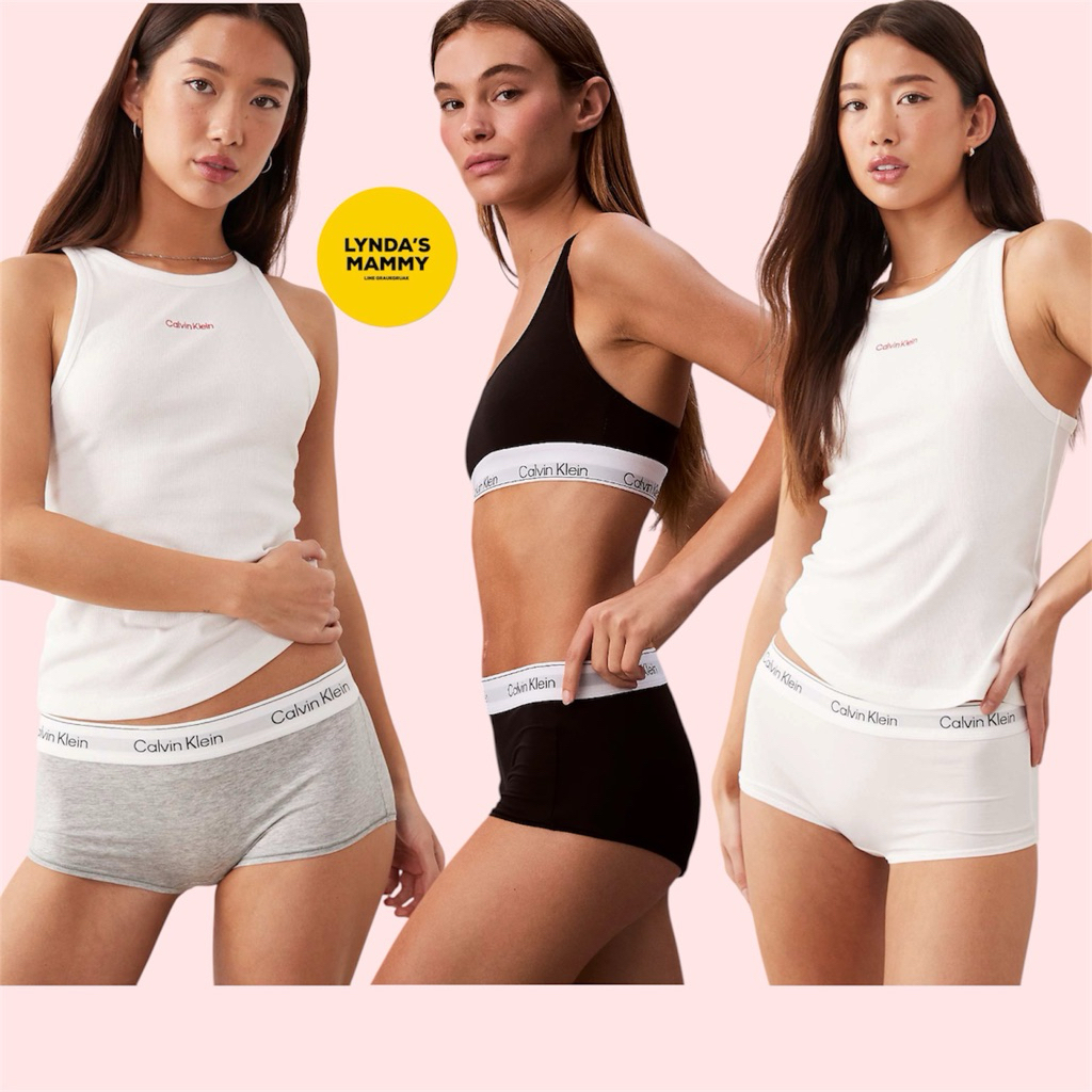 พร้อมส่ง N6 รุ่นใหม่ กางเกงใน CK แท้ ทรงบอย Calvin Klein Icon Cotton Modal Boyshorts