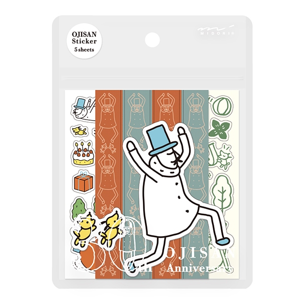 MIDORI Ojisan 30th Anniversary Decoration Sticker / เซ็ตสติ๊กเกอร์ Ojisan 30th Anniversary แบรนด์ MI
