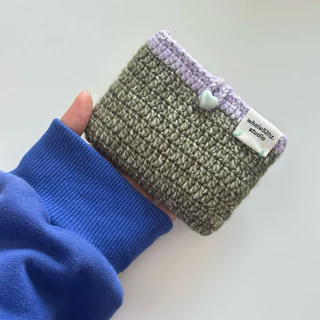 (Pre-order)Digital camera pouch | crochet | handmade 📷🧶กระเป๋าถักใส่กล้องดิจิตอลและใส่บัตร (ขนาด8x11cm.)