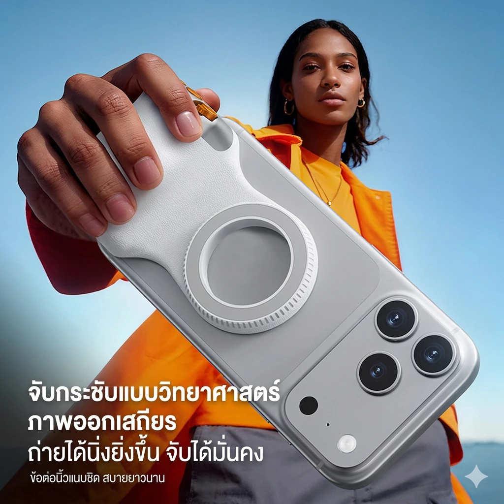 กริปถ่ายรูปแม่เหล็กสําหรับมือถือ - ชัตเตอร์ Bluetooth 2 จังหวะ & ก้านซูม, เบาเพียง 109g, ให้ฟีลเหมือนกล้องโปร รุ่น X30