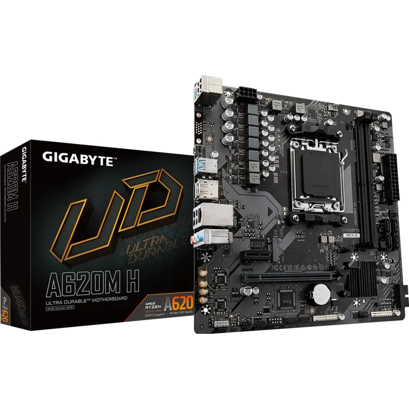 MAINBOARD (เมนบอร์ด) GIGABYTE A620M H AM5 Ryzen™ 7000 DDR5 Micro ATX