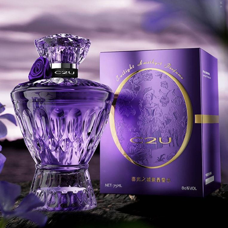 น้ำหอม C2U Twilight Amethyst Perfume 75 ml หอมอ่อนหวาน นุ่มนวล นำด้วยเบอร์การ์มอต ผสานดอกไม้และไม้หอ