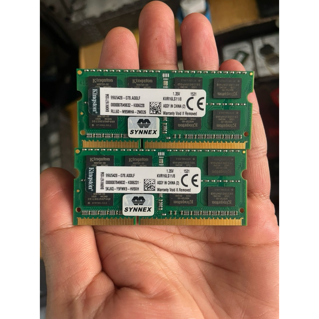 RAM Notebook DDR3L 8G bus 1600 มือสองใช้งานปรกติ