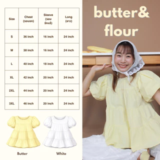 (S-3XL) CHAWY Butter & Flour Bun Blouse 🍞 C4792 เสื้อแขนพอง เสื้อตุ๊กตา