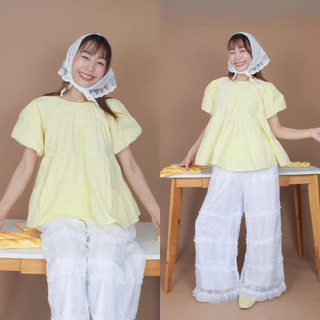 (S-3XL) CHAWY Butter & Flour Bun Blouse 🍞 C4792 เสื้อแขนพอง เสื้อตุ๊กตา