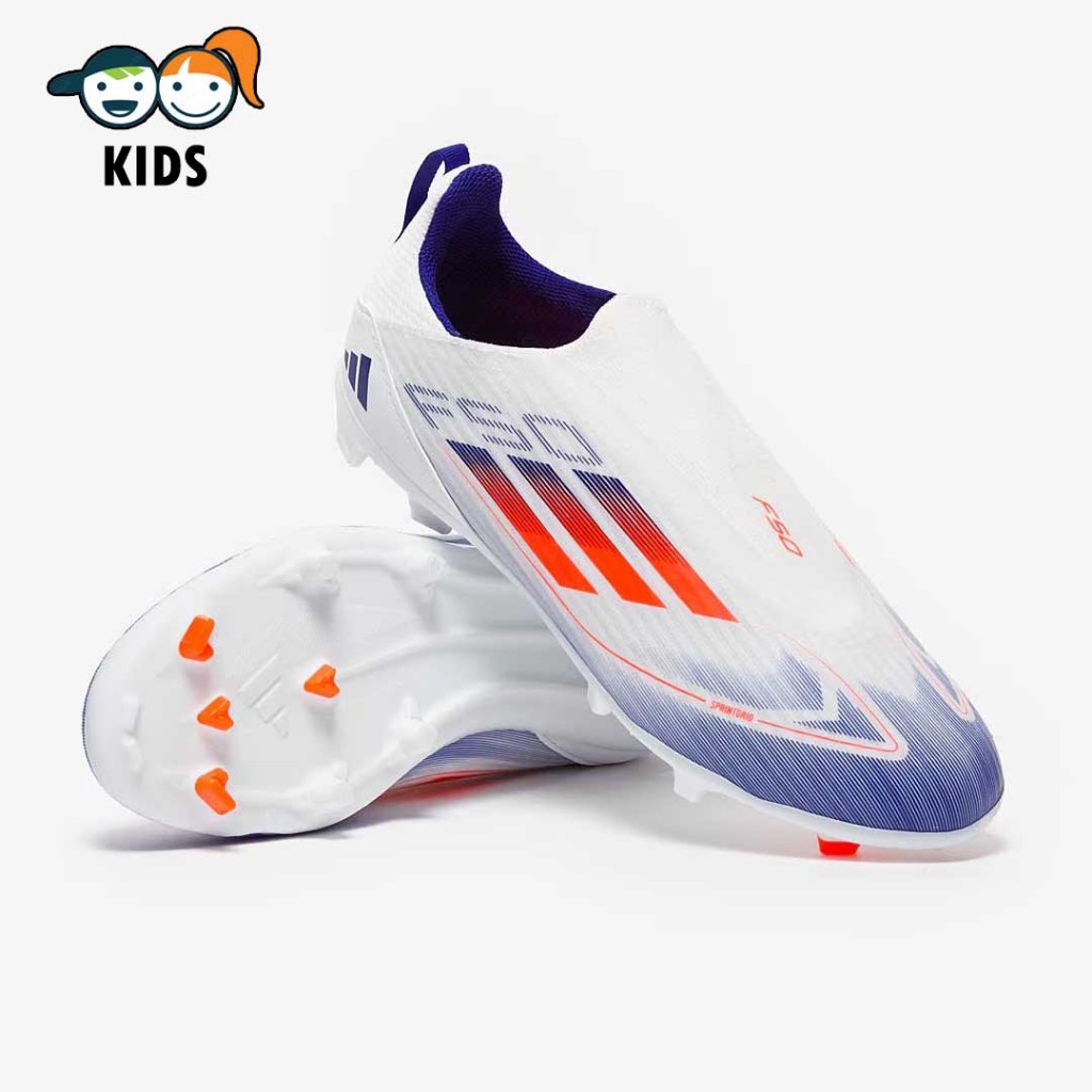 รองเท้าฟุตบอลเด็ก Adidas Kids F50 League Laceless FG (สตั๊ดเด็กแบบไร้เชือก)