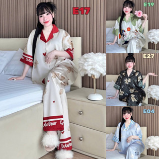 🔥งานใหม่🔥แขนสั้น-ขายาว Bigsize อก52” ผ้าไหมทอซาติน (Silk Sat…