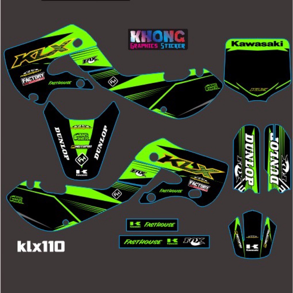 สติกเกอร์เปลือกแต่งและเปลือกแท้klx110ตัวแรก(พร้อมส่งในไทย)