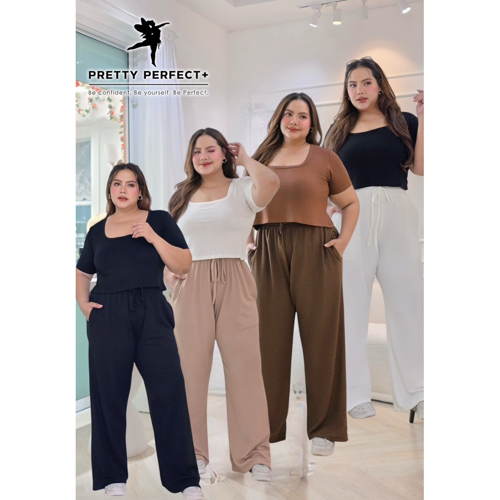 Easy Look Pants กางเกงขายาวBigsize ทรงกระบอก สีเอิร์ธโทน เนื้อนิ่ม ใส่สบาย เอว 34-60”