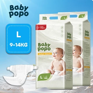 [ซื้อ 1 แถม 1] BABYPOPO 50ชิ้น ผ้าอ้อมเด็ก กางเกง กางเกง นุ่ม บางเบา แบบเทป BABY DIAPER PANTS M/L/XL/XXL