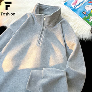 เสื้อกันหนาวเบาๆ Unisex ทรงโอเวอร์ไซส์ เกาหลีมินิมอล 🍂 เนื้อนิ่มละมุน ใส่สบาย ไม่อับชื้น ส่งฟรี